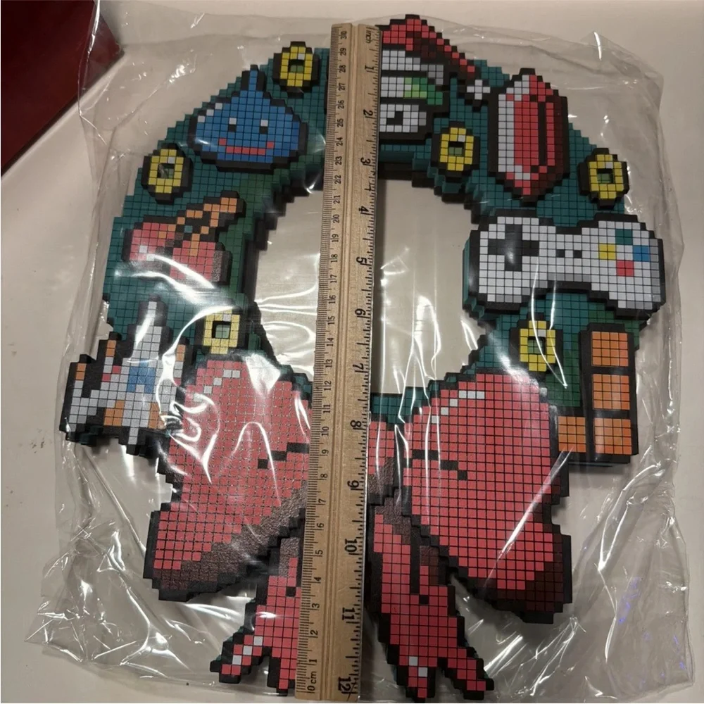 Think Geek Christmas Wreath 8bit LED Lighted 2011 Retro Video Game NEW SEALED